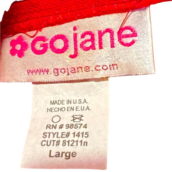 GoJane Bold Red Strapless Dress new with out tag size large - Picture 9 of 10